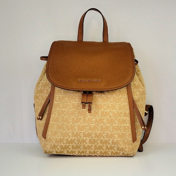 Michael Kors Evie Backpack Purse Tan & Light Brown main image 13